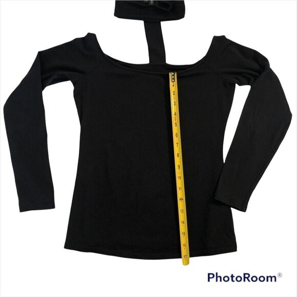 NWOT Guess Long sleeve Black Top Size Small with  Mock neckline - Picture 8 of 8
